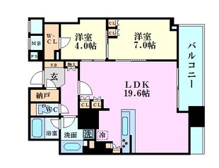 クレヴィアタワー中之島の物件間取画像